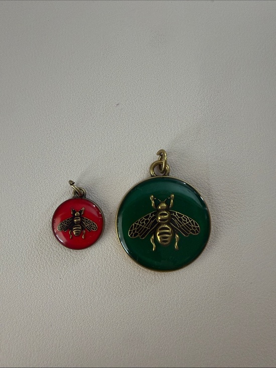 Gucci Jewelry - Gucci Bee medallion Pendant Charms in Green and Red